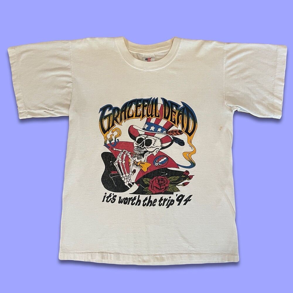 1994 Grateful Dead Rare T-Shirt Vintage Summer Tour It's Worth The Trip Size L - Picture 1 of 11